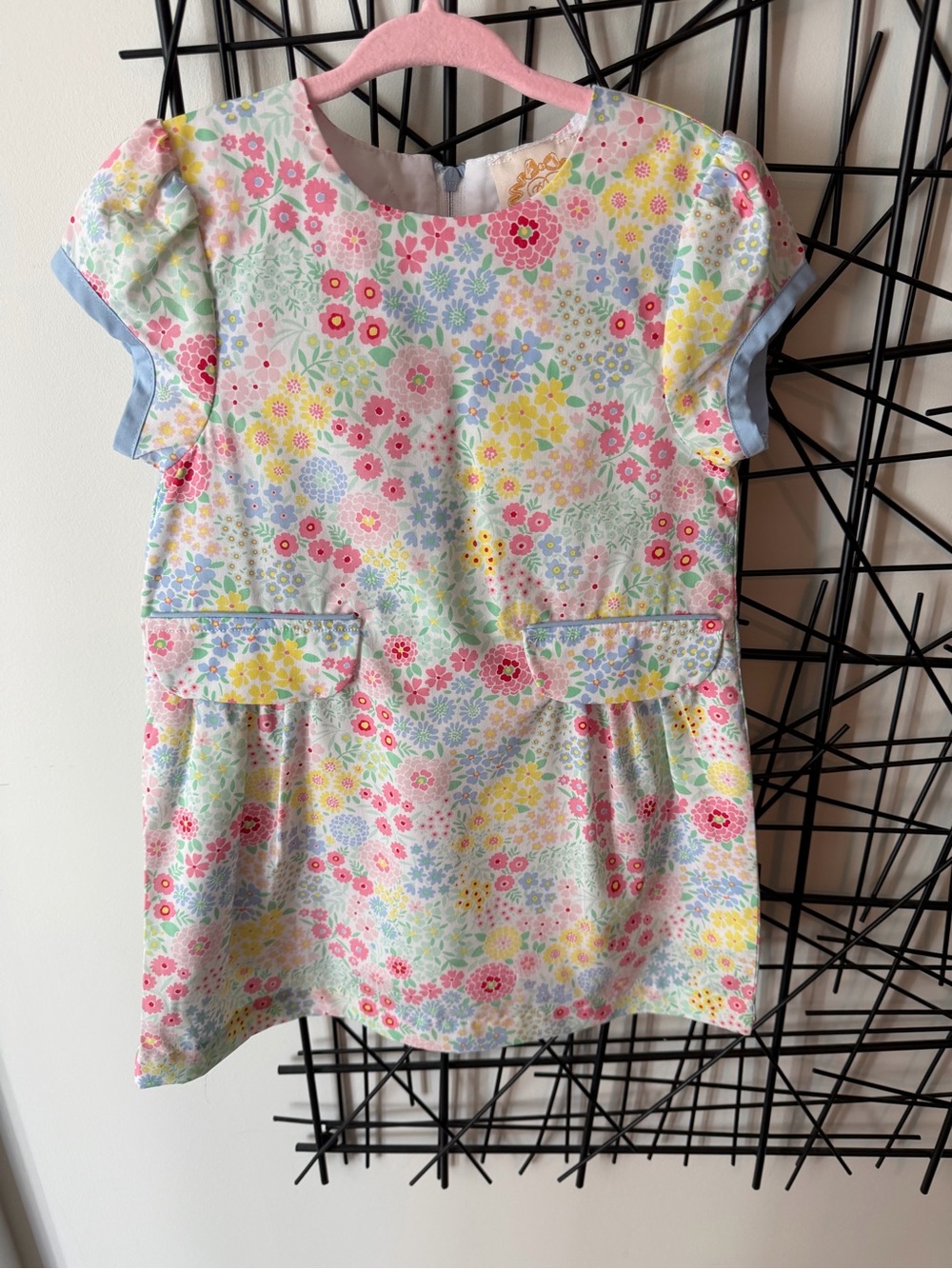 The Beaufort Bonnet Company Pastel Floral Dress - Pink, Yellow, Blue, Green